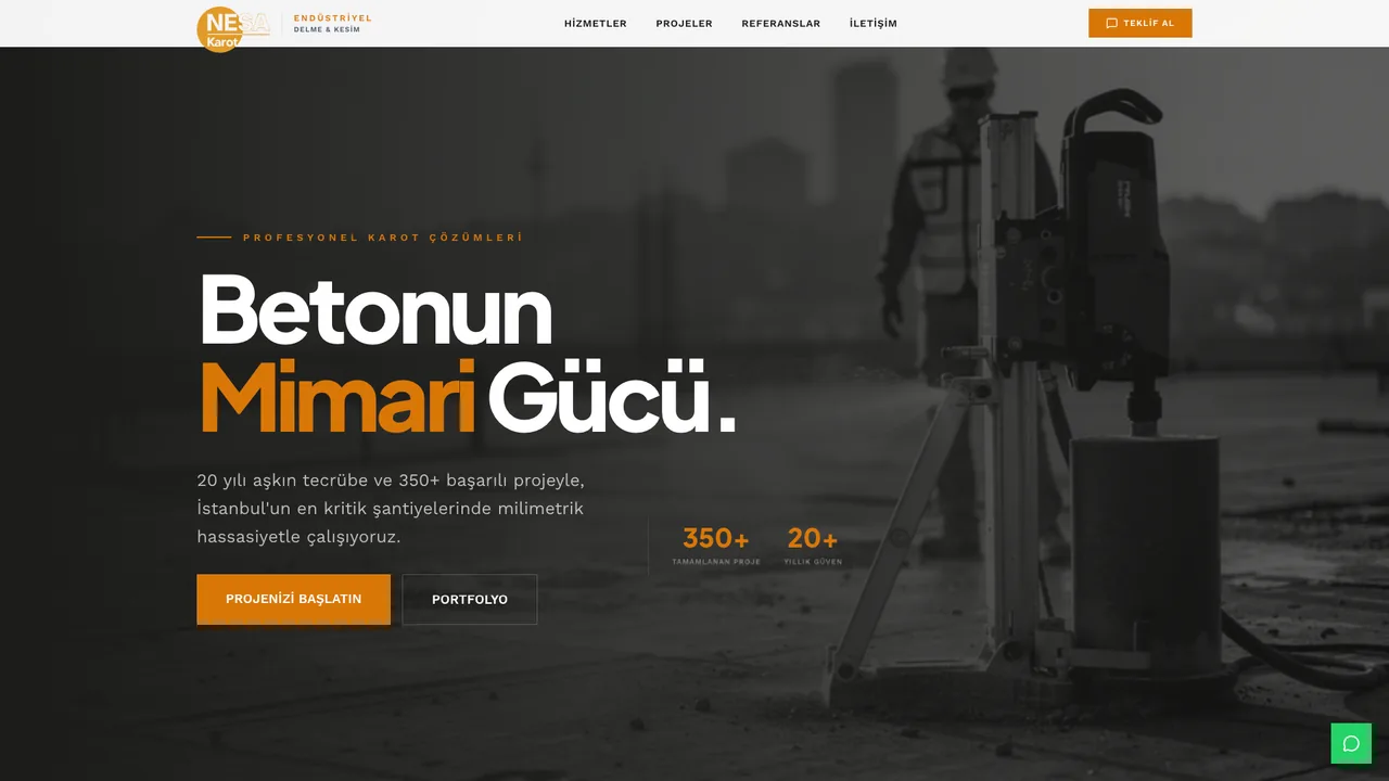 Startseite der Website von Nesa Karot (nesa-karot.com)